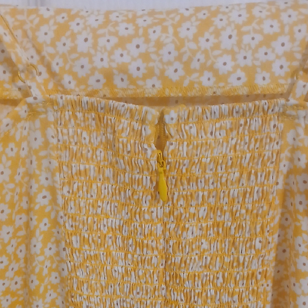 Goodthreads Yellow and White Spaghetti Strap Sundress - Picture 4 of 6